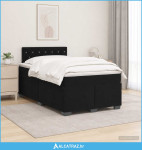 Krevet s box springom, madracem i LED-om Crna 120 x 190 cm - NOVO