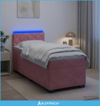 Krevet s box springom, madracem i LED-om Ružičasta 100 x 200 cm - NOVO