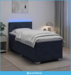 Krevet s box springom, madracem i LED-om Tamnosiva 80 x 200 cm - NOVO