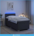 Krevet s box springom, madracem i LED-om Tamnosiva 80 x 200 cm - NOVO