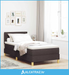 Krevet s box springom s madracem tamnosmeđi 90x200 cm tkanina - NOVO