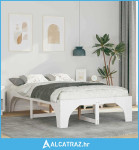 Krevet s daskama Bijelo 135 x 190 cm Masivna borovina - NOVO