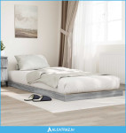 Krevet s daskama Siva Sonoma 86,5 x 190 cm Konstruirano drvo - NOVO