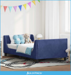 Krevet za djecu s uzglavljem Policijska plava 90 x 200 cm - NOVO