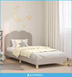 Krevet za djecu s uzglavljem Svijetlo siva 80 x 200 cm Vuna - NOVO