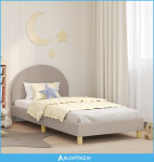 Krevet za djecu s uzglavljem Svijetlo siva 80 x 200 cm Vuna - NOVO