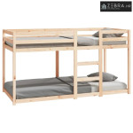 Krevet na kat 90 x 200 cm od masivne borovine - Prirodna 90 x 200 cm