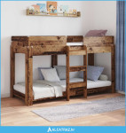 Krevet na kat za djecu Staro drvo 75 x 190 cm Konstruirano drvo - NOVO