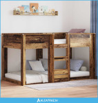 Krevet na kat za djecu Staro drvo 75 x 190 cm Konstruirano drvo - NOVO