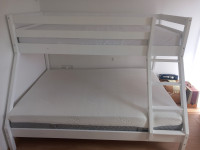 Krevet na kat s podnicom 150x206x157 cm bijeli >POVOLJNO