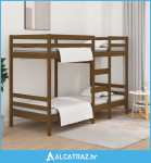 Krevet na kat smeđa boja meda 75 x 190 cm od masivne borovine - NOVO