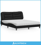 Krevet s madracem crni 160 x 200 cm od umjetne kože - NOVO