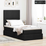 Krevet s madracem i skladištem Crna 100 x 200 cm Poliester