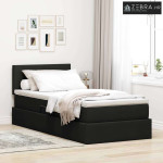 Krevet s madracem i skladištem s madracem Crna 100 x 200 cm