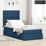 Krevet s madracem i skladištem Plava 100 x 200 cm Poliester