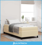 Krevet s opruga kutije Krem, Crna 90 x 200 cm - NOVO