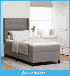 Krevet s opruga kutije Sivo-smeđa 100 x 200 cm tkanina - NOVO