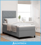 Krevet s opruga kutije Svijetlo siva 90 x 200 cm tkanina - NOVO