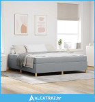 Krevet s opruga kutije Svijetlosiva i Bijela 180 x 200 cm - NOVO