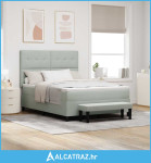 Krevet s opruga kutije Svjetlosiva 140 x 200 cm Baršun - NOVO