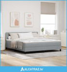 Krevet s opruga kutije Svjetlosiva 180 x 200 cm tkanina - NOVO