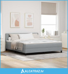 Krevet s opruga kutije Svjetlosiva 180 x 200 cm tkanina - NOVO