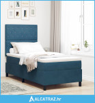 Krevet s opruga kutije Tamno plava 90 x 200 cm tkanina - NOVO