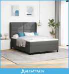 Krevet s opruga kutije Tamno siva 140 x 190 cm tkanina - NOVO