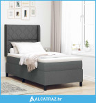 Krevet s opruga kutije Tamno siva 200 x 100 cm tkanina - NOVO