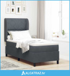 Krevet s opruga kutije Tamno siva 200 x 80 cm Baršun - NOVO