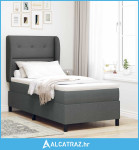 Krevet s opruga kutije Tamno siva 80 x 200 cm tkanina - NOVO