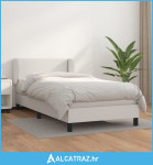 Krevet s oprugama i madracem bijeli 80 x 200 cm od umjetne kože - NOVO