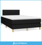 Krevet s oprugama i madracem crni 120 x 200cm od tkanine - NOVO