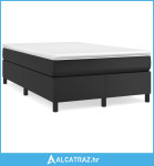 Krevet s oprugama i madracem crni 120x190 cm od umjetne kože - NOVO