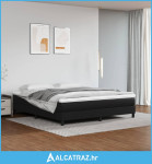 Krevet s oprugama i madracem crni 160 x 200 cm od umjetne kože - NOVO