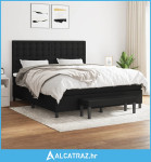 Krevet s oprugama i madracem crni 180x200 cm od tkanine - NOVO