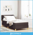 Krevet s oprugama i madracem krem 90x200 cm Tamno smeđa - NOVO