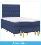 Krevet s oprugama i madracem plavi 120 x 190 cm od tkanine - NOVO