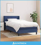 Krevet s oprugama i madracem plavi 90 x 200 cm od tkanine - NOVO