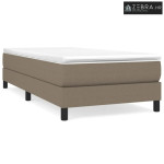 Boxspring - Krevet s oprugama i madracem smeđesivi 80x200 cm od tkanin