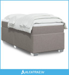 Krevet s oprugama i madracem smeđesivi 80x200 cm od tkanine - NOVO