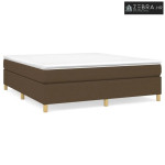 Boxspring - Krevet s oprugama i madracem tamnosmeđi 160x200 cm tkanina