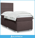 Krevet s oprugama i madracem tamnosmeđi 80x200 cm od tkanine - NOVO