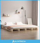 Krevet od paleta 140 x 190 cm od masivne borovine - NOVO