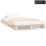 Krevet od paleta 90 x 190 cm od masivne borovine mali - Prirodna 90 x