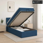 Krevet od pjene s madracem i LED-om Plava 80 x 200 cm Tkanina - Plava