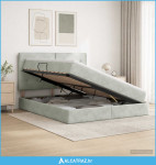 Krevet od pjene s madracem i LED-om Svjetlosiva 180 x 200 cm - NOVO