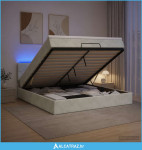 Krevet od pjene s madracem i LED-om Svjetlosiva 180 x 200 cm - NOVO