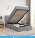 Krevet od pjene s madracem i LED-om Svjetlosiva 80 x 200 cm - NOVO