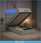Krevet od pjene s madracem i LED-om Svjetlosiva 90 x 200 cm - NOVO